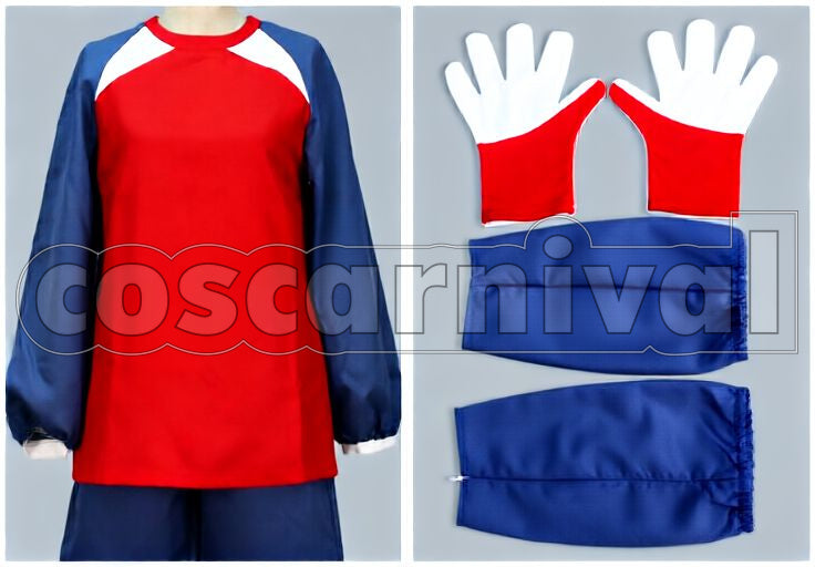 3 Little Gigant Rococo Ulpa Goalkeeper Uniform Cosplay cosplay costume from Inazuma Eleven, little gigant rococo ulpa goalkeeper uniform 13391 set view