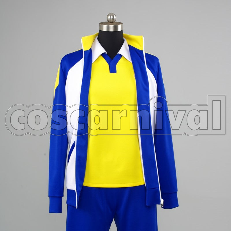Eleven GO Raimon Junior High Ranmaru Kirino cosplay costume from Inazuma, front view 2