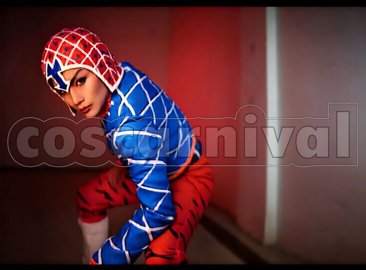 Adventure Golden Wind Guido Mista Cosplay cosplay costume from JoJo's Bizarre, front view 2