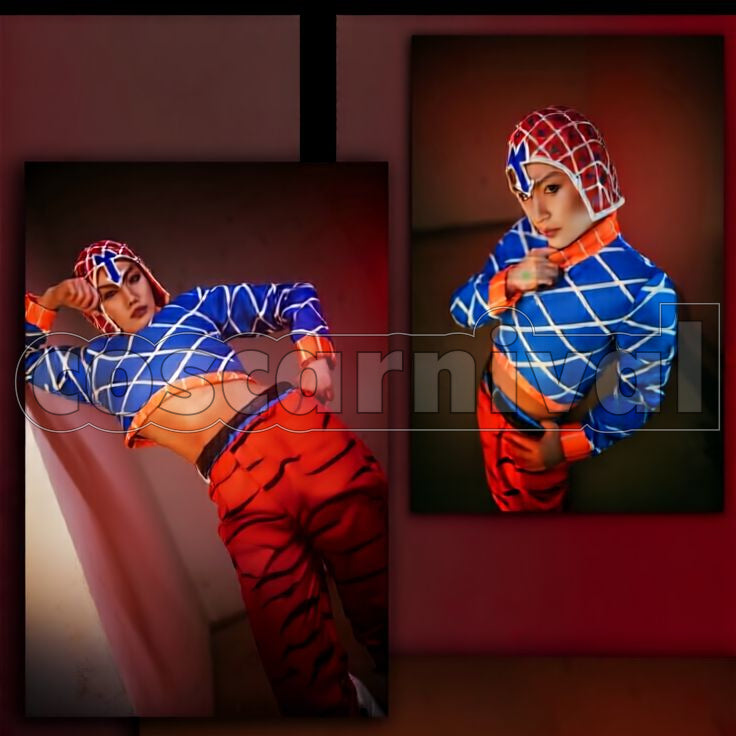 Adventure Golden Wind Guido Mista Cosplay cosplay costume from JoJo's Bizarre, front view 3