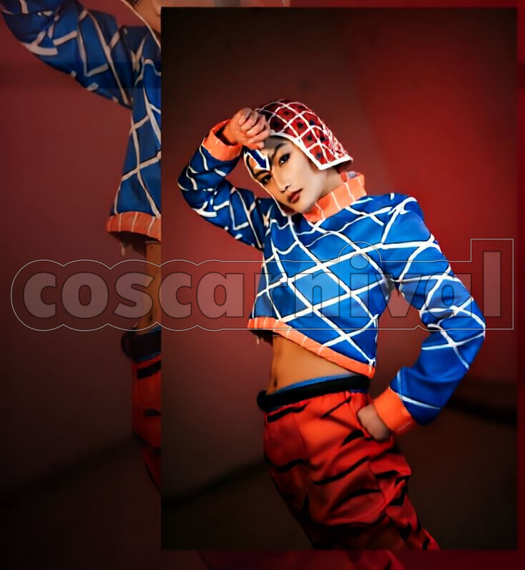 Adventure Golden Wind Guido Mista Cosplay cosplay costume from JoJo's Bizarre, front view 6