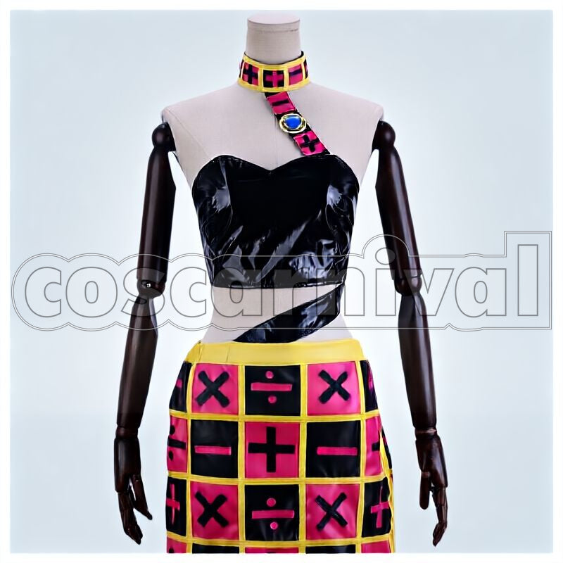 Adventure Golden Wind Trish Una Cosplay cosplay costume from JoJo's Bizarre, front view 1