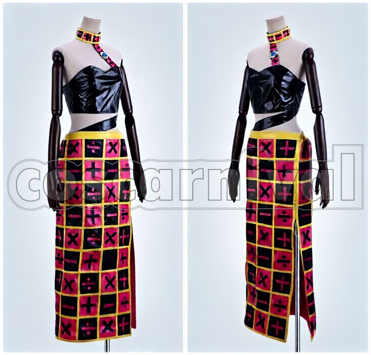 Adventure Golden Wind Trish Una Cosplay cosplay costume from JoJo's Bizarre, front view 2