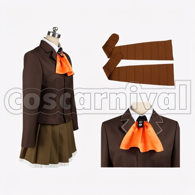 Girl Heavy Cruiser Suzuya Kumano cosplay costume from Kantai Collection Ship, front view 2