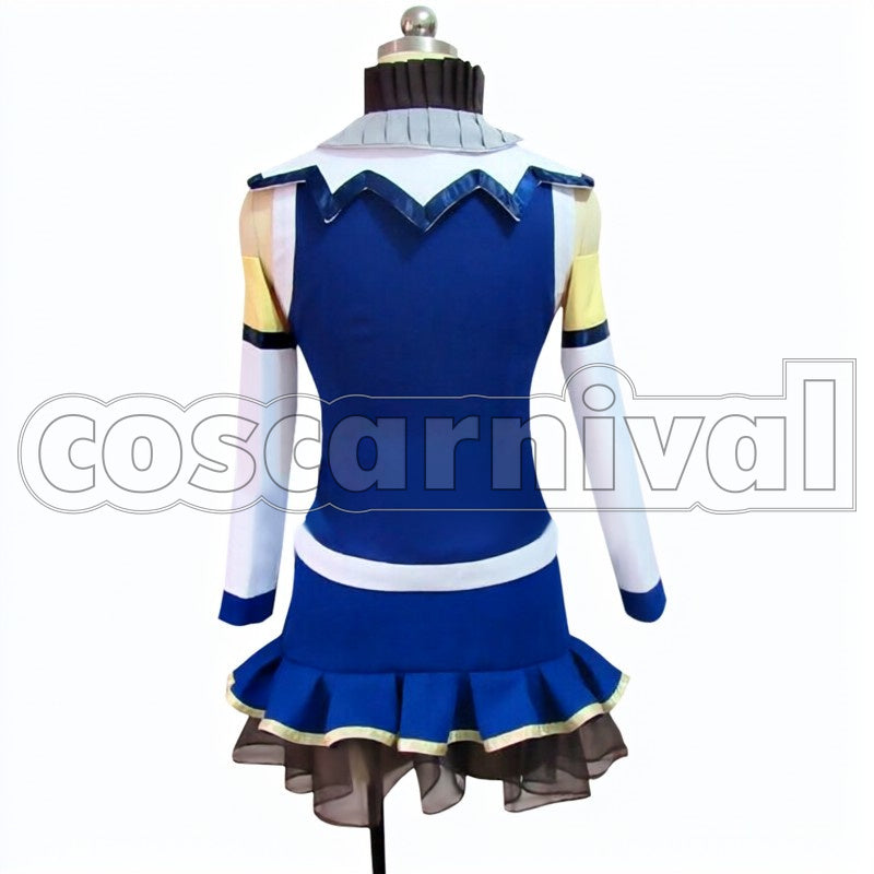 on This Wonderful World! Aqua cosplay costume from KonoSuba: God's Blessing, back view