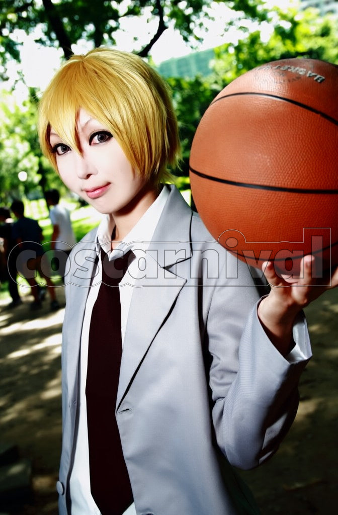 of Miracles Kaijo High Ryota Kise cosplay costume from Kuroko's Basketball Generation, front view 2