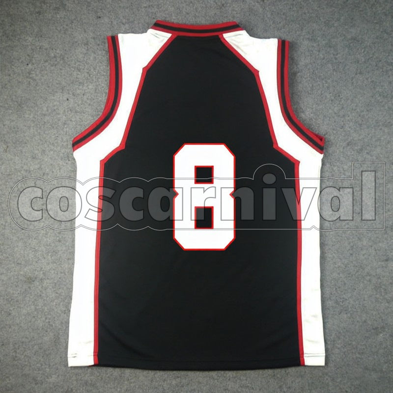 High No. 8 Rinnosuke Mitobe cosplay costume from Kuroko's Basketball Seirin, back view