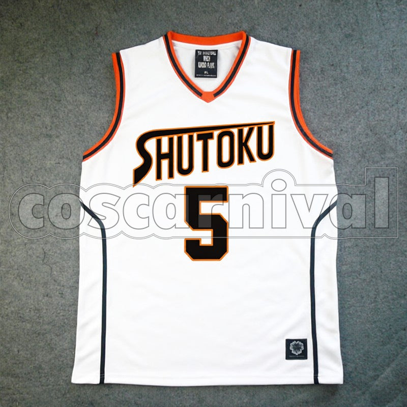 High No. 5 Shinsuke Kimura cosplay costume from Kuroko's Basketball Shutoku, front view