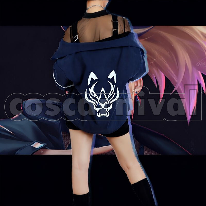 Legends K/DA All Out Akali the Rogue Assassin Cosplay cosplay costume from League of, back view 1