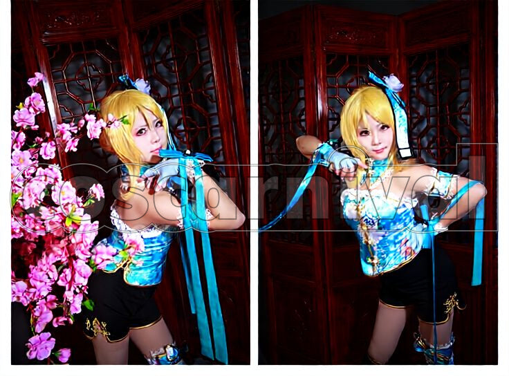 Project Eli Ayase China Dress Cosplay cosplay costume from Love Live! School Idol, front view 3