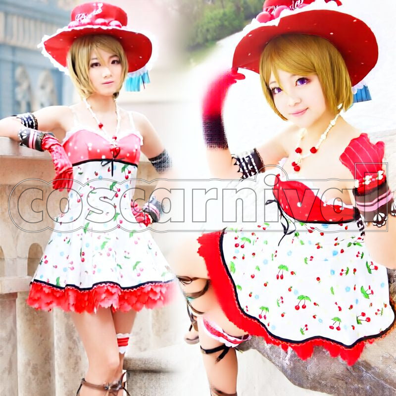 Project Hanayo Koizumi Cherry Fruit Girl (Midsummer Fruit Girl Contest) UR Idolized Cosplay cosplay costume from Love Live! School Idol, front view 1