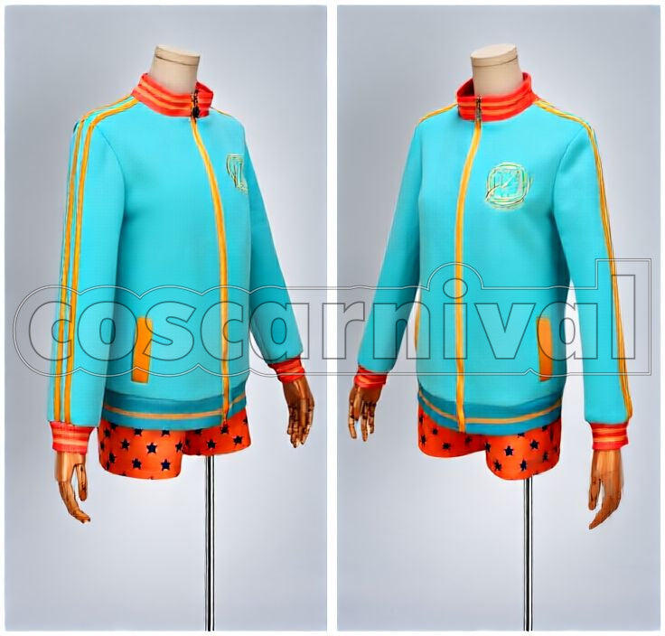Project μ's Rin Hoshizora Jersey Unidolized Cosplay cosplay costume from Love Live! School Idol, front view 2