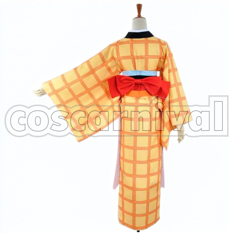 Idol Festival Seven Lucky Gods Juroujin SR Pre-Awakening Rin Hoshizora cosplay costume from Love Live! School, back view