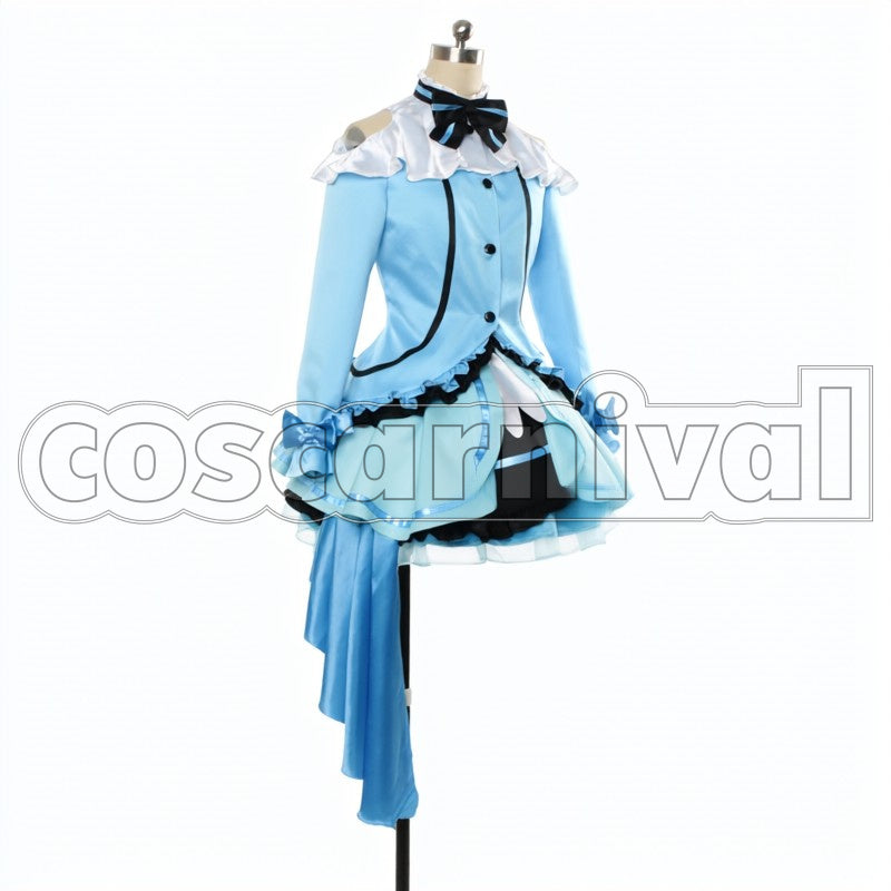 2 Episodes 12 13 Insert Song KiRa-KiRa Sensation! Happy maker! Eli Ayase cosplay costume from Love Live! Season, side view 2