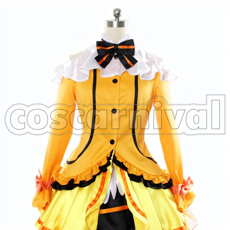 2 Episodes 12 13 Insert Song KiRa-KiRa Sensation! Happy maker! Hanayo Koizumi cosplay costume from Love Live! Season, front view 3