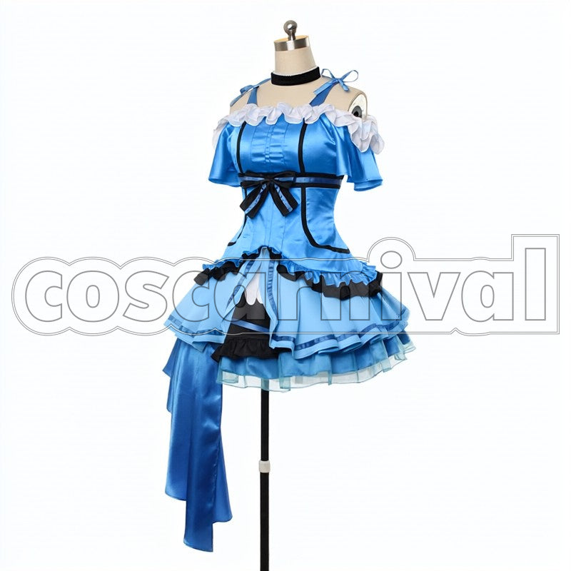 2 Episodes 12 13 Insert Song KiRa-KiRa Sensation! Happy maker! Umi Sonoda cosplay costume from Love Live! Season, side view
