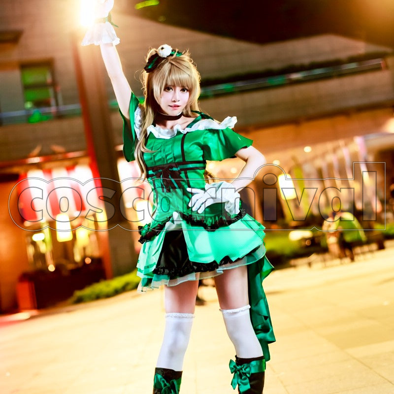 2 Episodes 12 13 Insert Song KiRa-KiRa Sensation! Happy maker! Kotori Minami cosplay costume from Love Live! Season, front view 2
