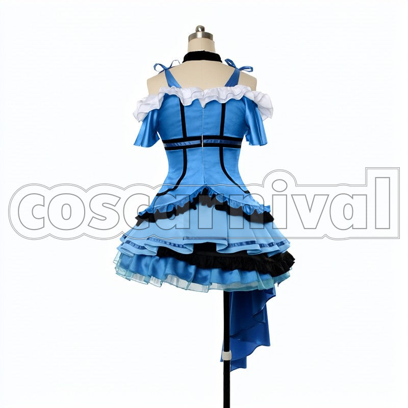 2 Episodes 12 13 Insert Song KiRa-KiRa Sensation! Happy maker! Umi Sonoda cosplay costume from Love Live! Season, side view 2