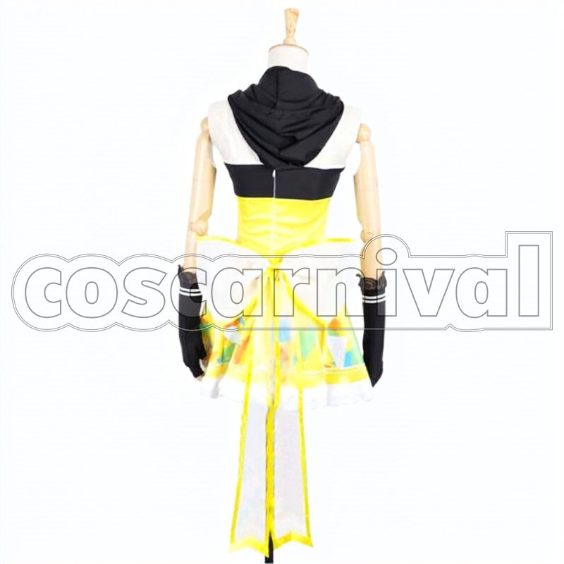Cyber Rin Hoshizora Awakened cosplay costume from Love Live! SR, back view