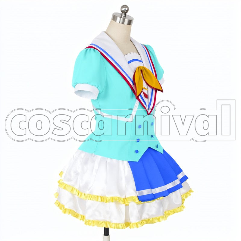 Aozora Jumping Heart Aqours Chika Takami cosplay costume from Love Live! Sunshine!!, side view