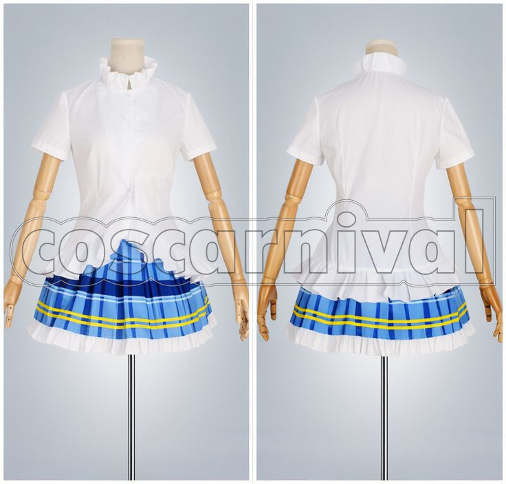 Sunshine!! Aqours Chika Takami, Riko Sakurauchi, Kanan Matsuura, Dia Kurosawa, You Watanabe, Yoshiko Tsushima, Hanamaru Kunikida, Mari Ohara etc. School idol Festival Summer All Members with Ribbon Tie Cosplay cosplay costume from Love Live!, detail-3