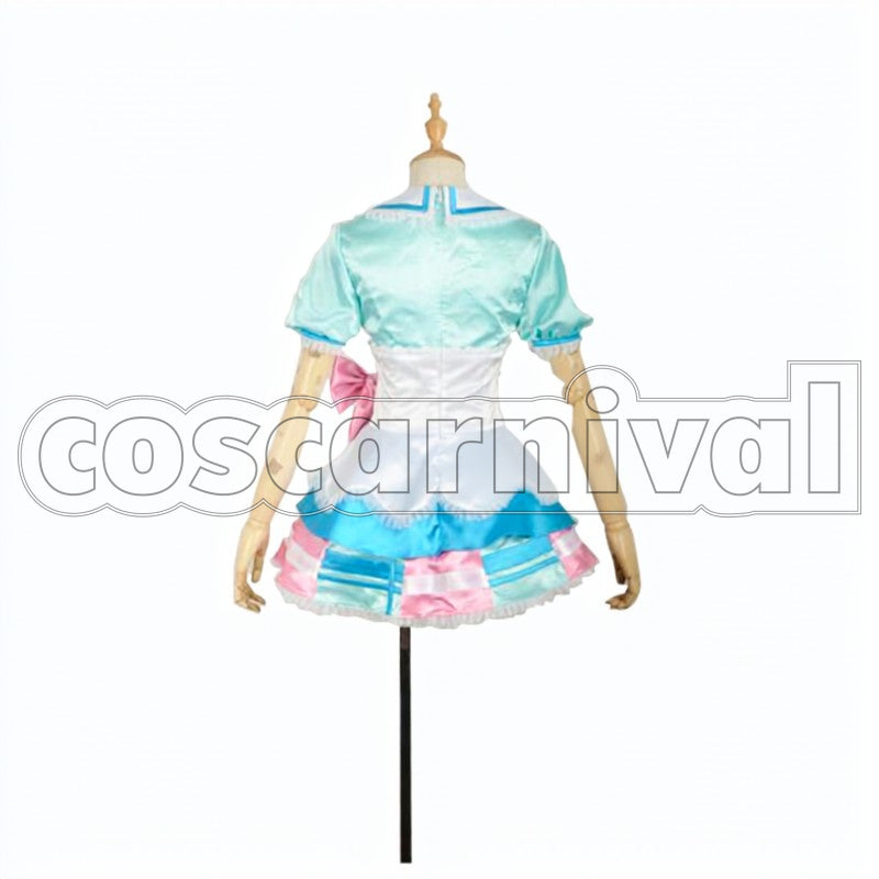 Aqours Kimi no Kokoro wa Kagayaiteru kai? Chika Takami cosplay costume from Love Live! Sunshine!!, back view