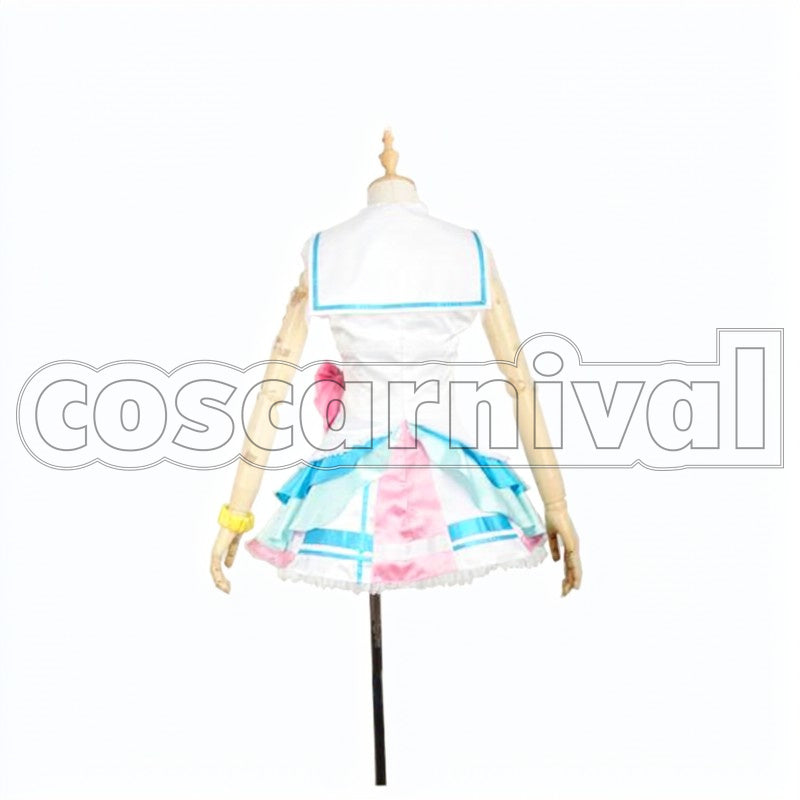 Aqours Kimi no Kokoro wa Kagayaiteru kai? Hanamaru Kunikida cosplay costume from Love Live! Sunshine!!, back view