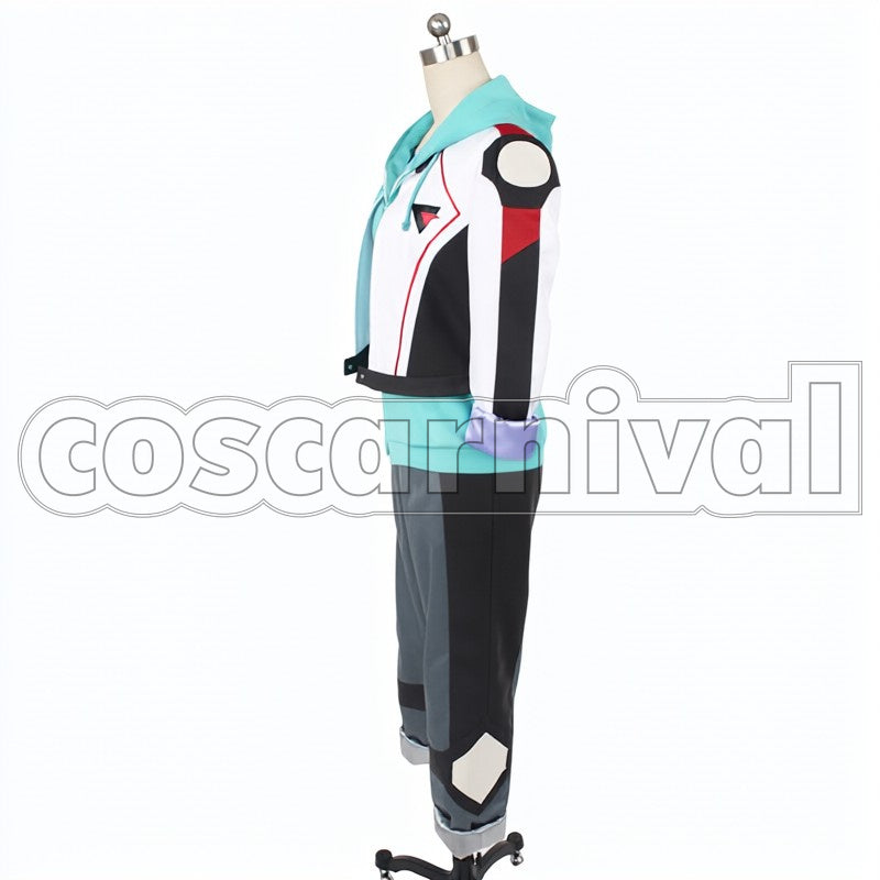 Hayate Immelmann cosplay costume from Macross Delta, side view 2