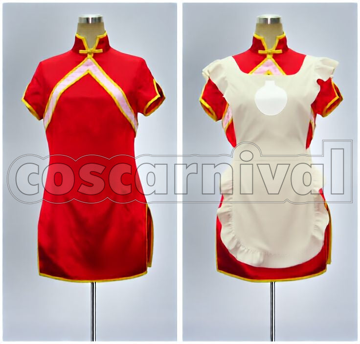 Ranka Lee Red Dress Cosplay cosplay costume from Macross Frontier, front view 2