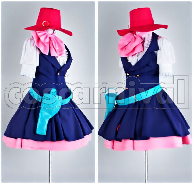 The False Songstress Sheryl Nome Cosplay cosplay costume from Macross Frontier:, front view 2