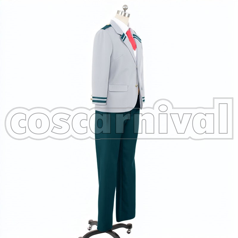Izuku Midoriya cosplay costume from My Hero Academia, side view