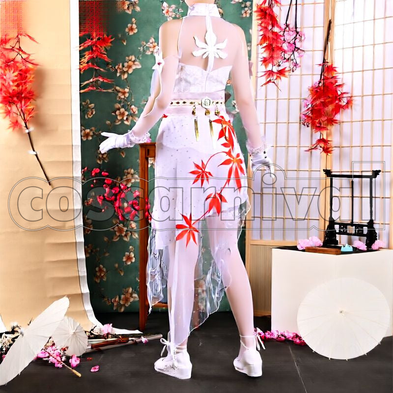 Viper Ning Maple Snowfall Cosplay cosplay costume from Naraka: Bladepoint, back view