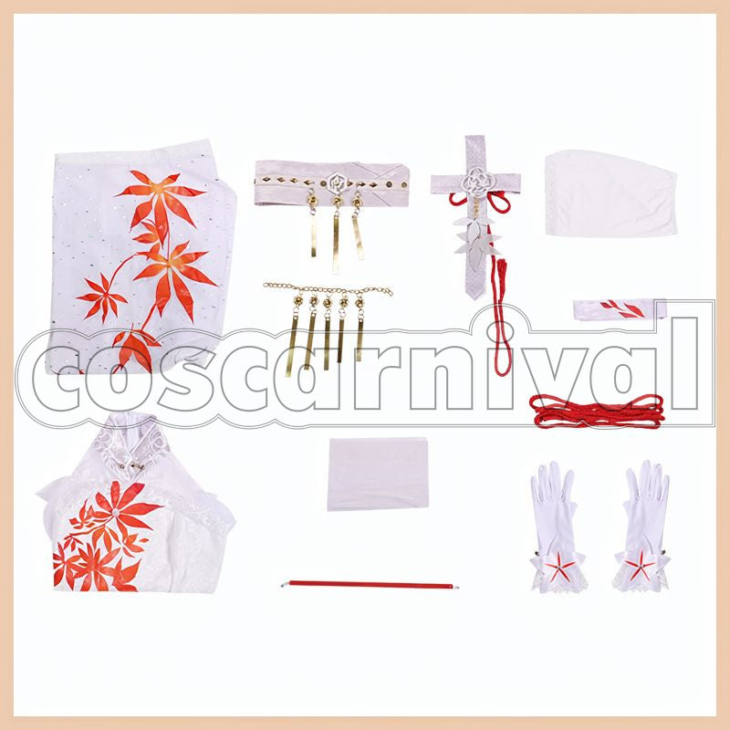 Viper Ning Maple Snowfall Cosplay cosplay costume from Naraka: Bladepoint, set view