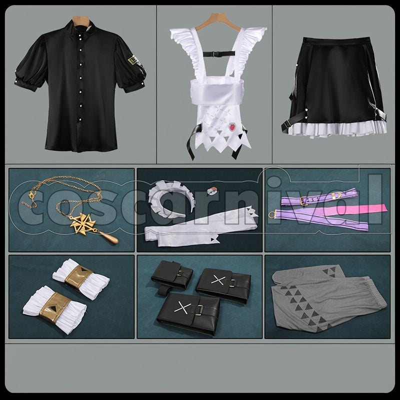 Kana-chan April Fools Maid Cosplay cosplay costume from NIJISANJI Fura, set view