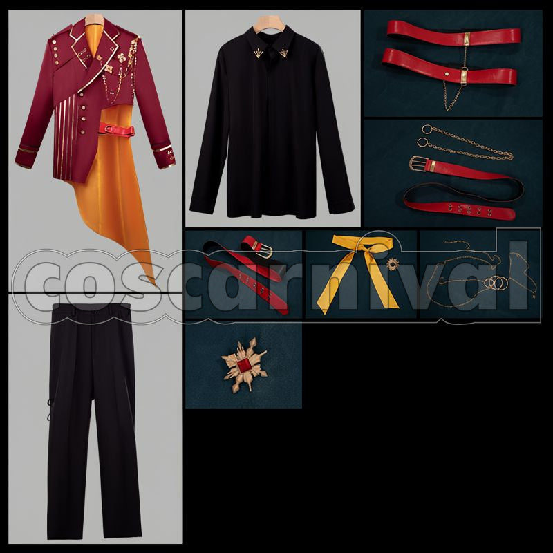 Kanato FUSION LIVE IMPACT Sun Team Merch Outfit Cosplay cosplay costume from NIJISANJI Fura, set view