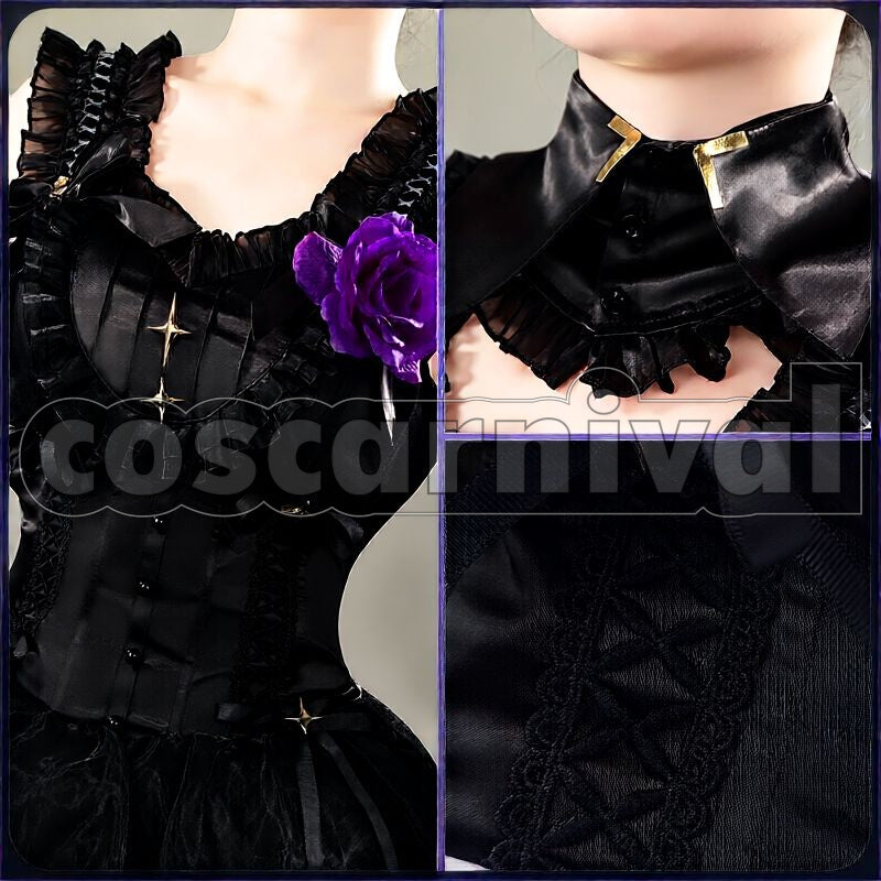 Sara Gothic Lolita-Style New Cosplay cosplay costume from NIJISANJI Hoshikawa, detail-6