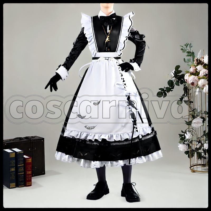 Maid Outfit New Cosplay cosplay costume from NIJISANJI Kanae, front view 2