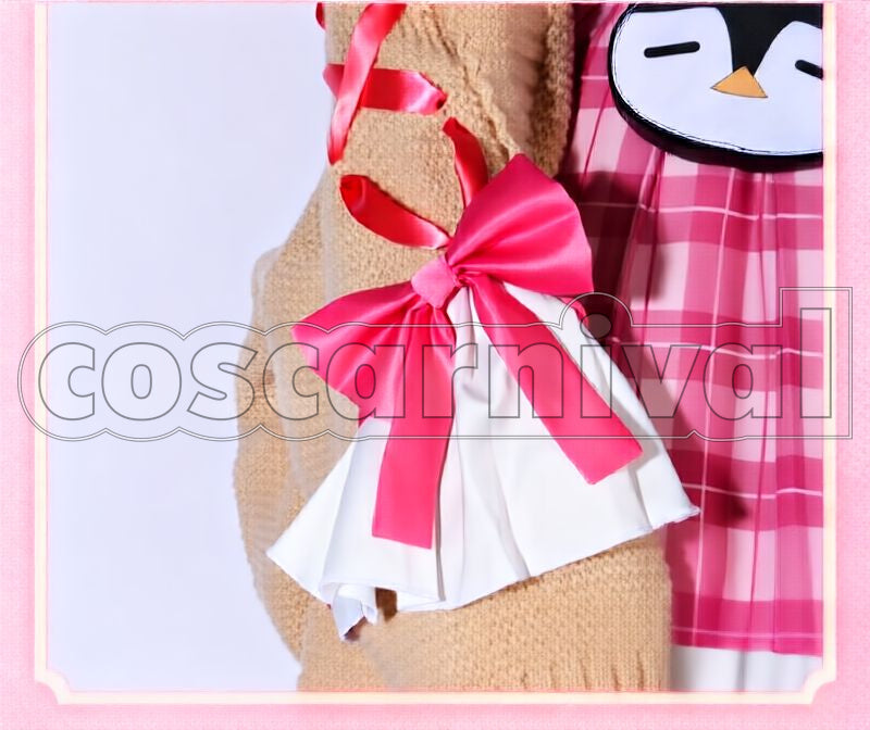 Gurin Checkered Pattern New Outfit Without Sweater Cosplay cosplay costume from Nijisanji Petra, detail