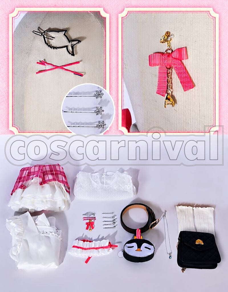Gurin Checkered Pattern New Outfit Without Sweater Cosplay cosplay costume from Nijisanji Petra, detail-4