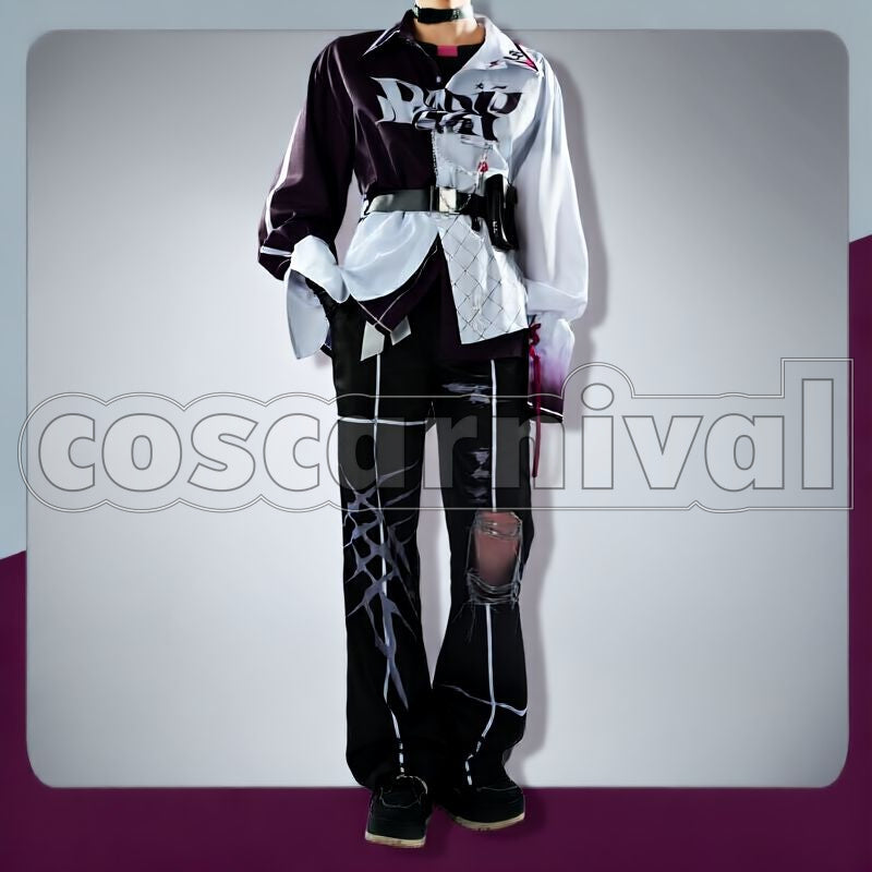 Ittetsu Without Jacket Cosplay cosplay costume from NIJISANJI Saiki, front view 2
