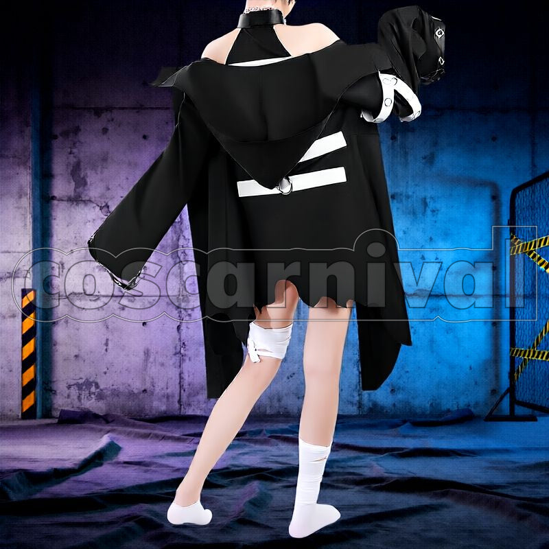 Yuika Cellmates Prisoner No. 417 Cosplay cosplay costume from NIJISANJI Shiina, back view
