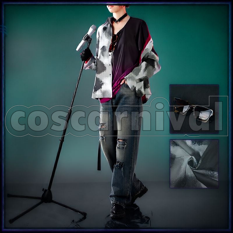 Hibari Band Outfit Cosplay cosplay costume from NIJISANJI Watarai, detail 1 view 1
