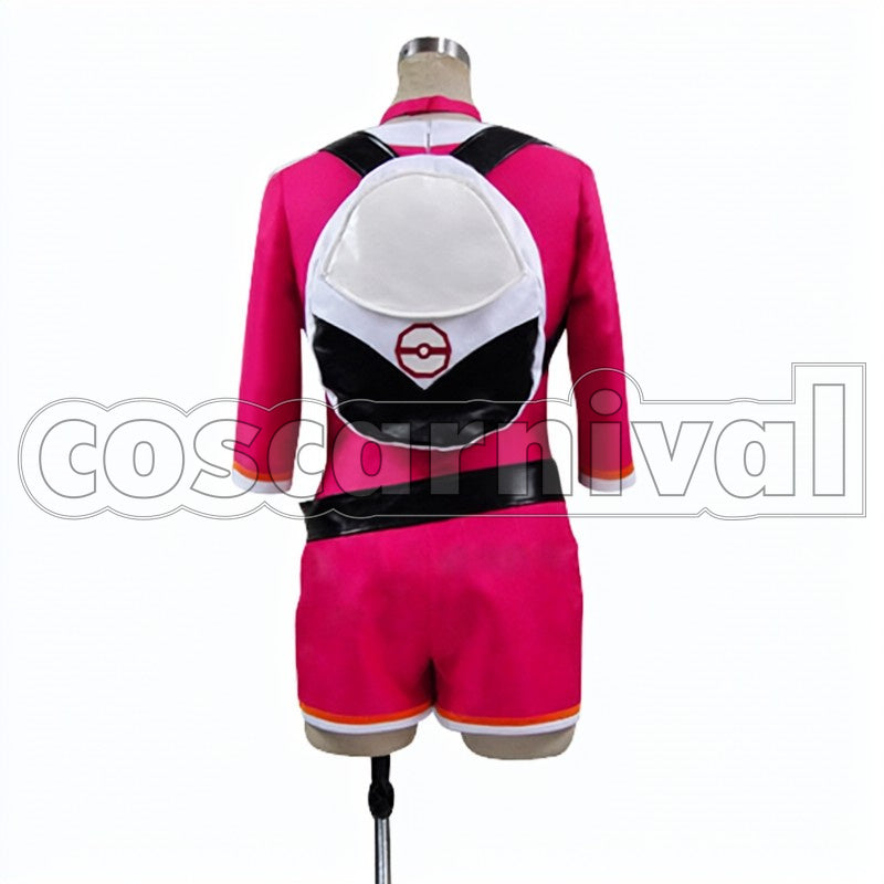 Female Beginner Pink cosplay costume from Pok mon GO, back view