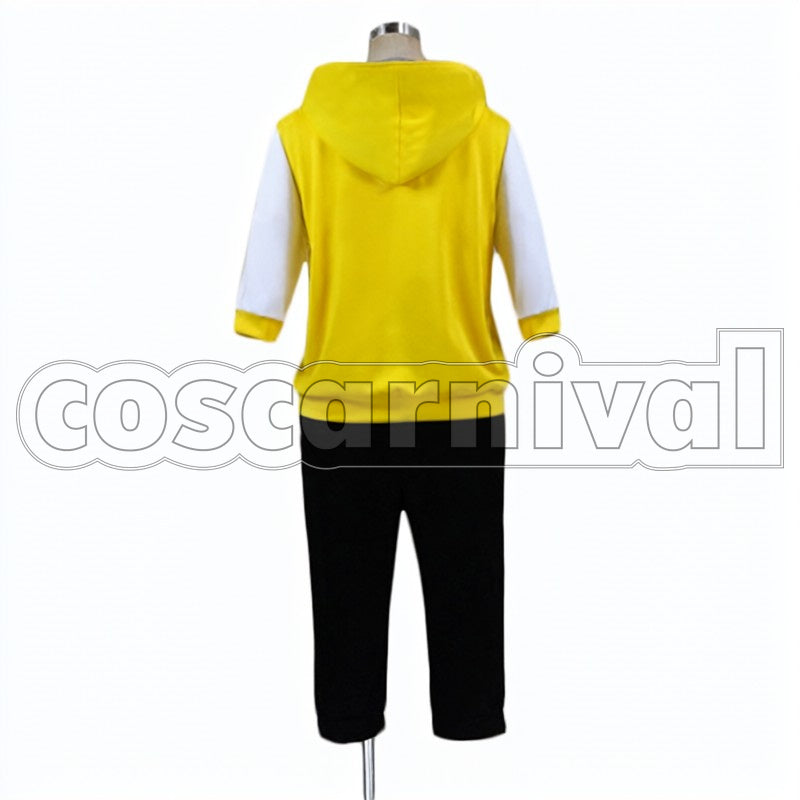 Trainer Yellow cosplay costume from Pok mon GO, back view
