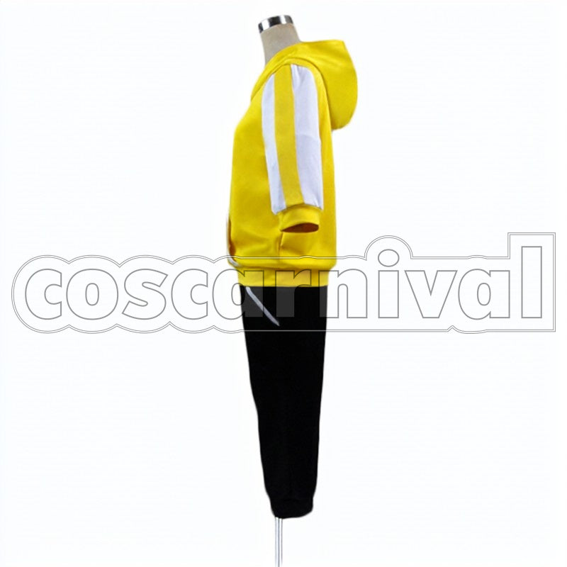 Trainer Yellow cosplay costume from Pok mon GO, side view