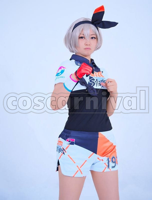 Sword and Shield Bea Cosplay cosplay costume from Pokémon, front view 2