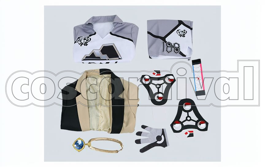 Sword and Shield Gym Leader Gordie Cosplay cosplay costume from Pokémon, set view