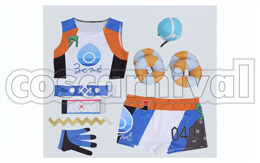 Sword and Shield Nessa Cosplay cosplay costume from Pokémon, set view