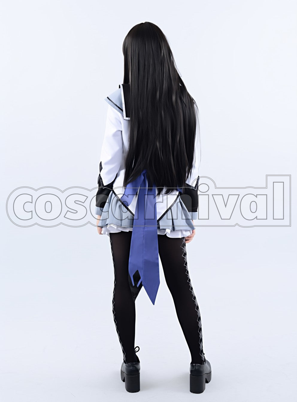 Magica Homura Akemi cosplay costume from Puella Magi Madoka, back view 2