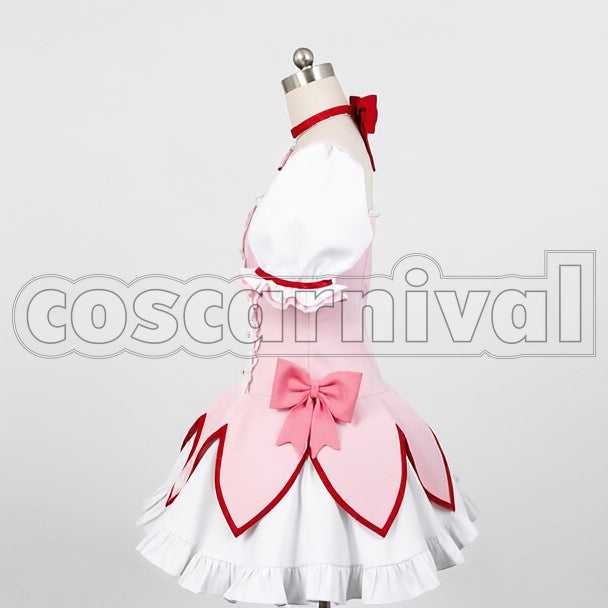 Magica Madoka Kaname cosplay costume from Puella Magi Madoka, side view